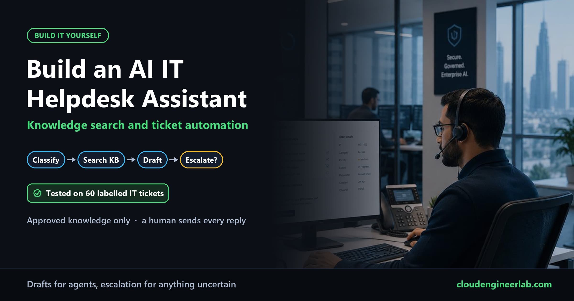 Build an AI IT Helpdesk Assistant With Knowledge Search and Ticket Automation