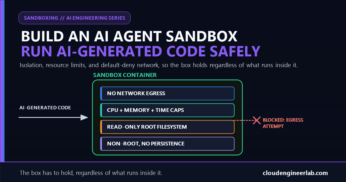 Build an AI Agent Sandbox: Running AI-Generated Code Safely